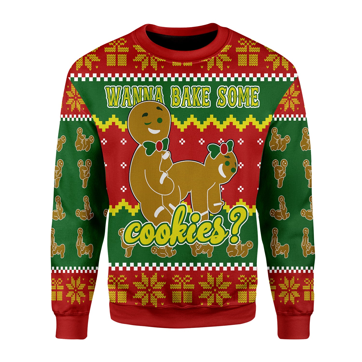 Customspig Christmas Sweater Wanna Bake Some Cookies? 3D Apparel