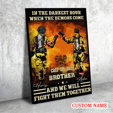 Customized Canvas Firefighter Friends