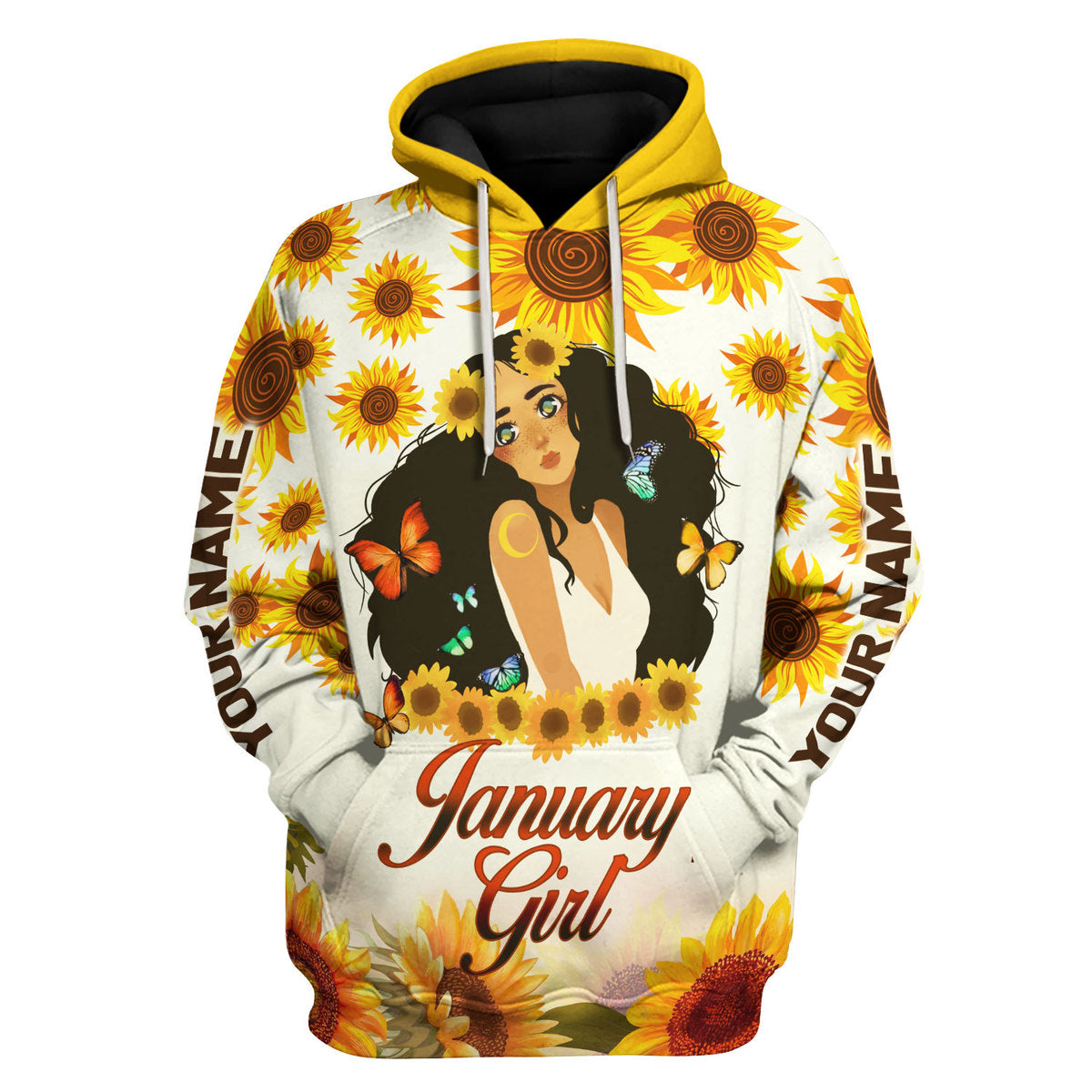 CustomsPig Personalized Tops January Girl All Over Printed