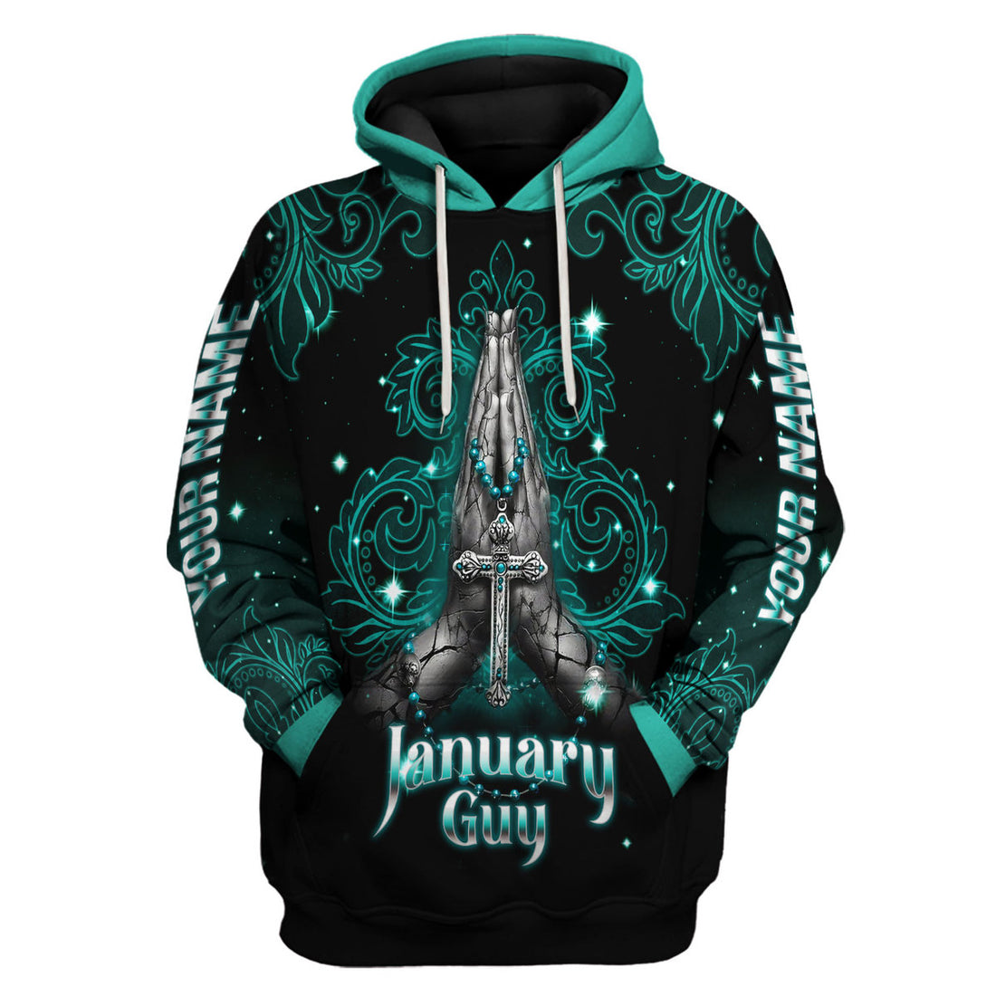 CustomsPig Personalized Hoodie January Guy All Over Printed