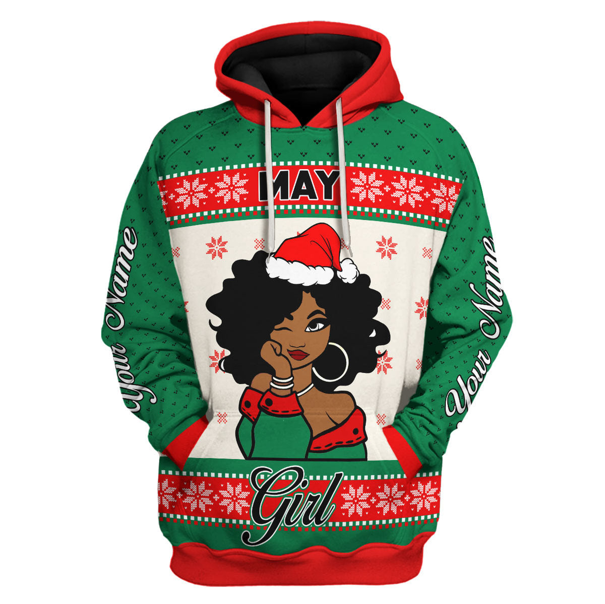 CustomsPig Personalized Hoodie May Girl All Over Printed
