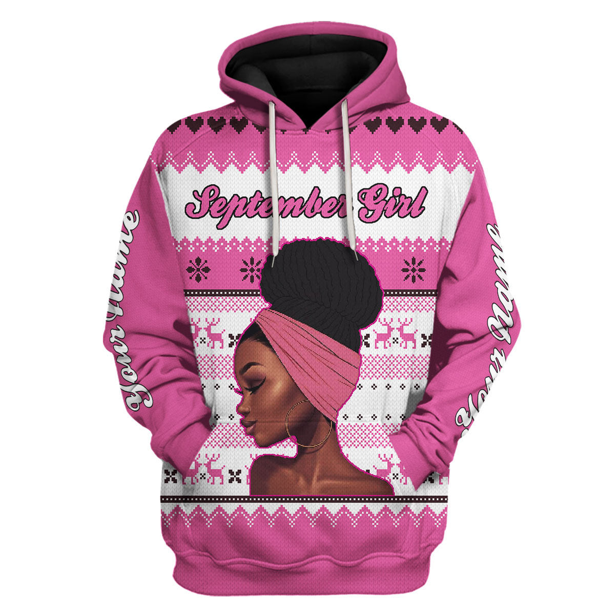 CustomsPig Personalized Hoodie September Girl All Over Printed
