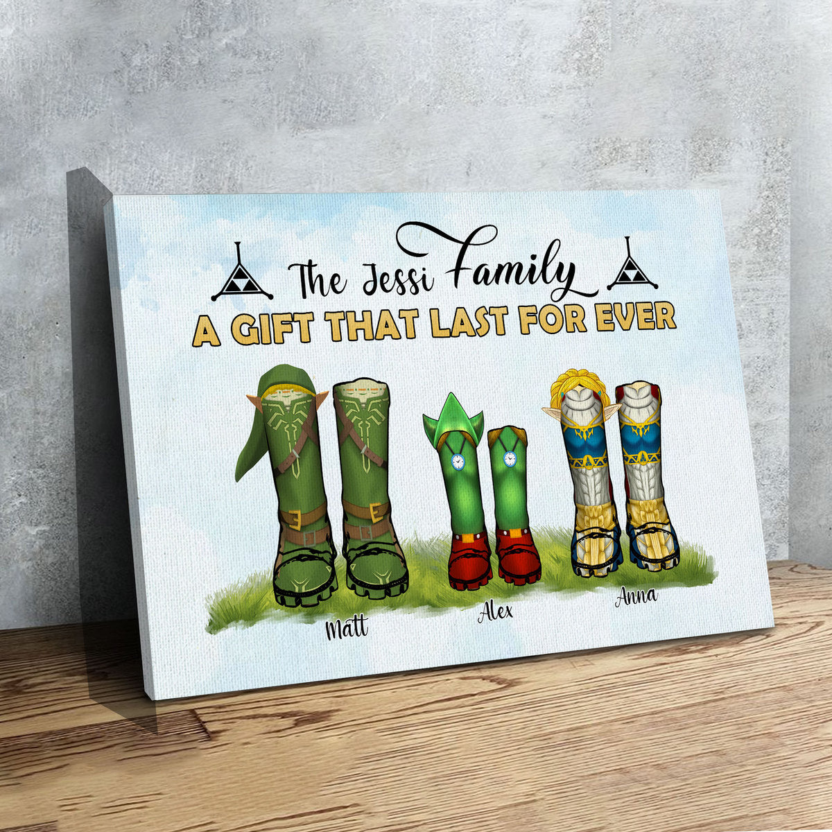 Customized Canvas Poster Wall Art Boots Family Trees