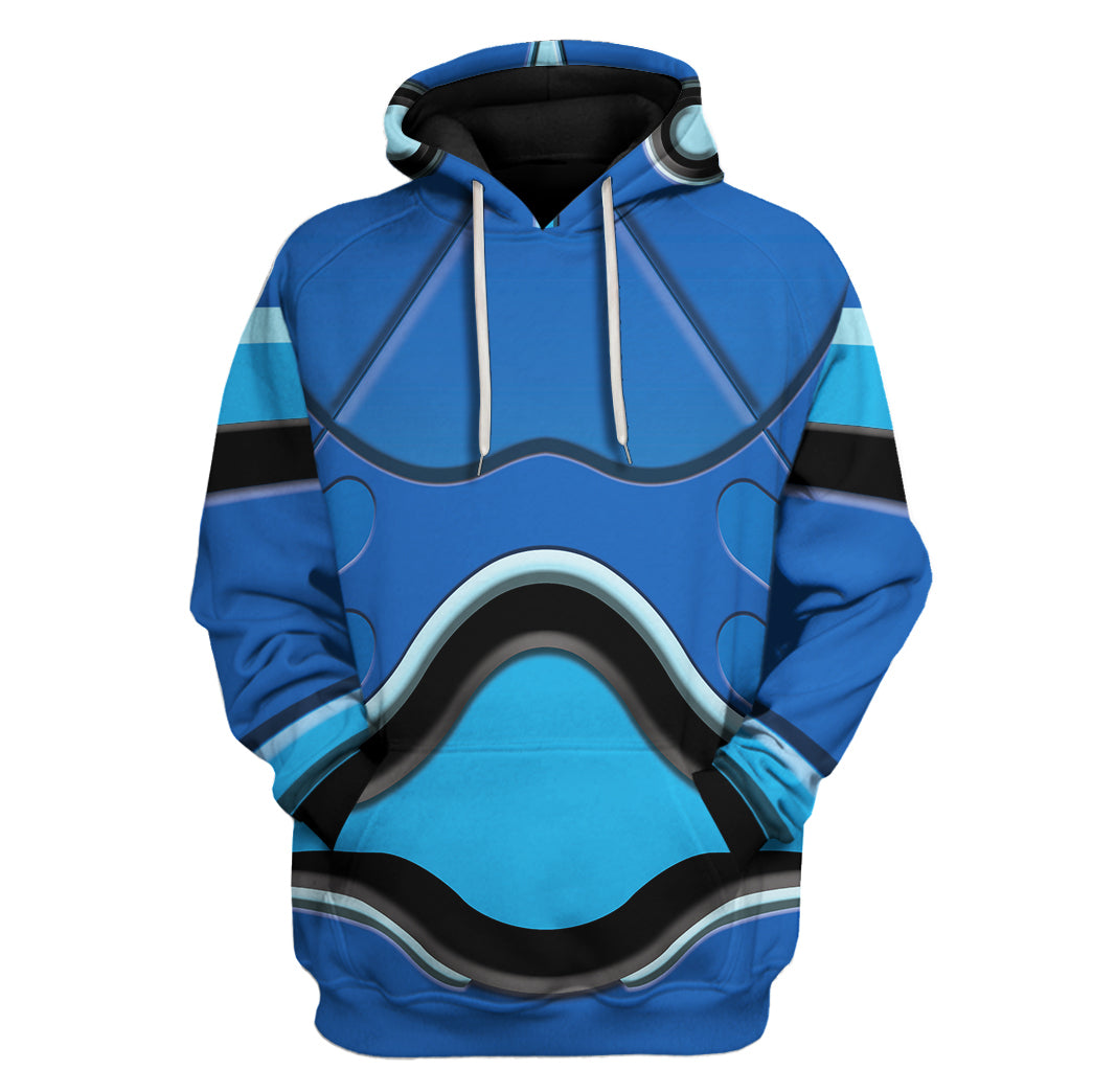 CustomsPig Mega Man Fully Charged Costumes Hoodie Sweatshirt T-shirt Tracksuit