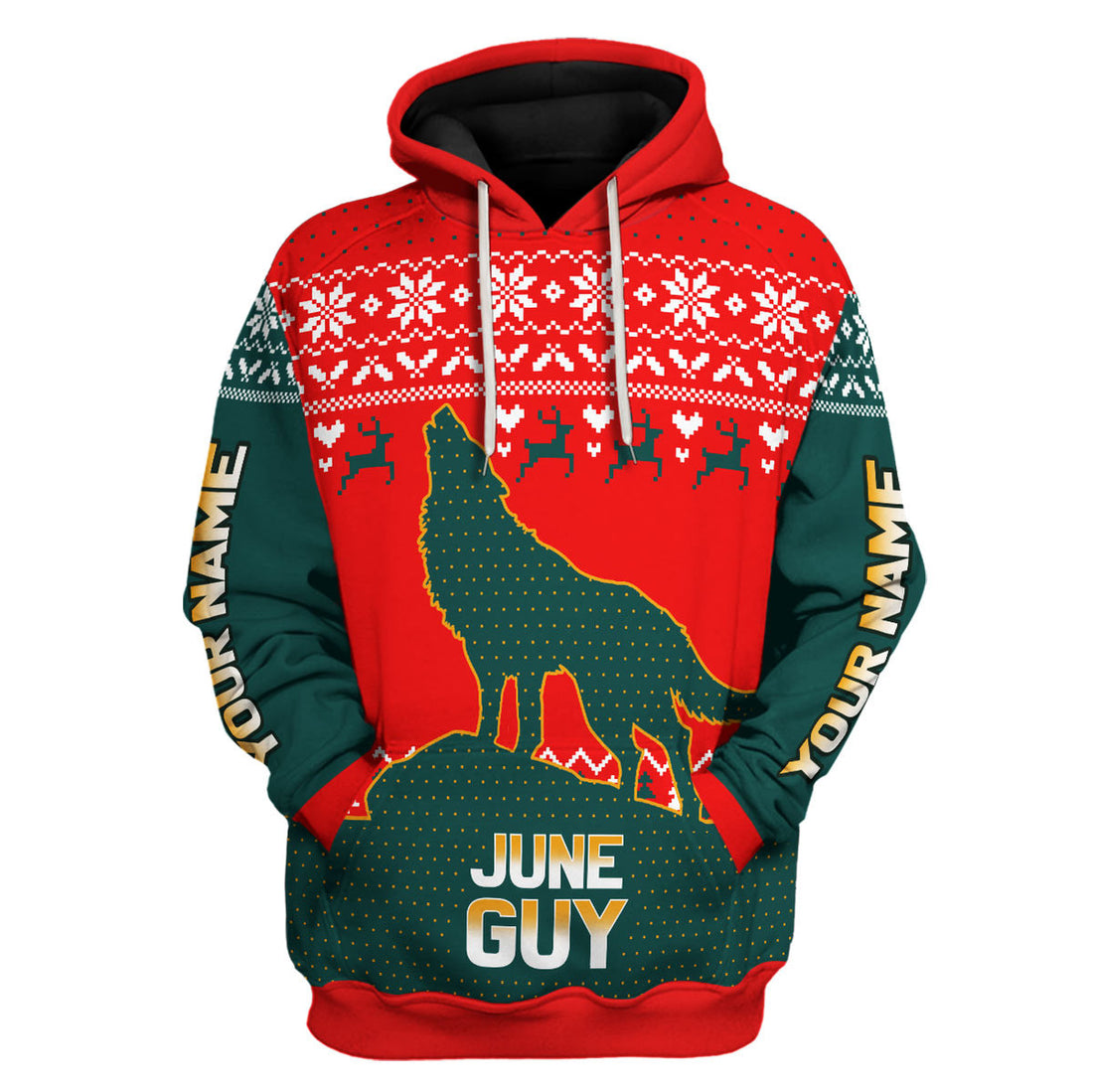CustomsPig Personalized Hoodie June Guy All Over Printed