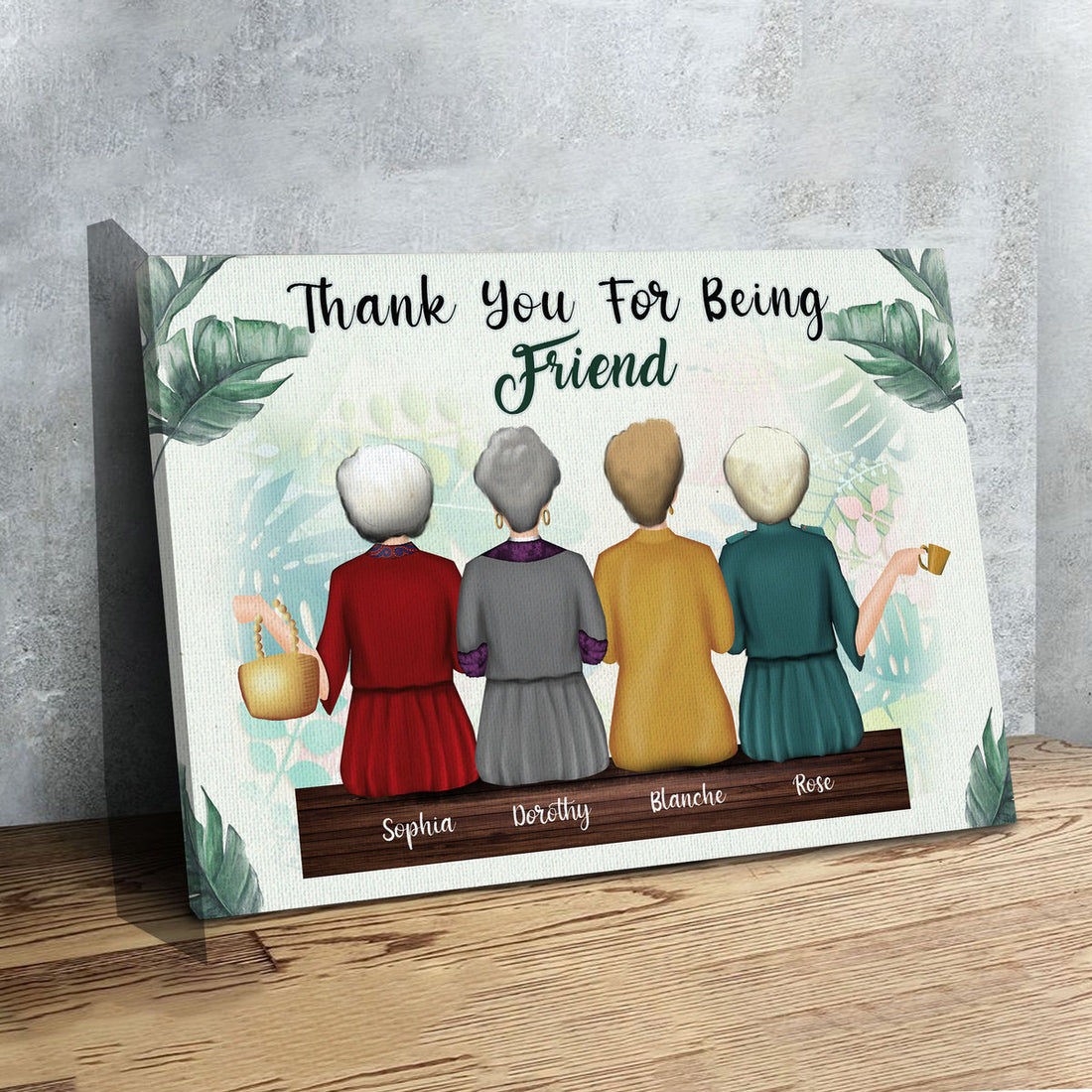 Customized Canvas Poster Wall Art Thank You For Being Friends