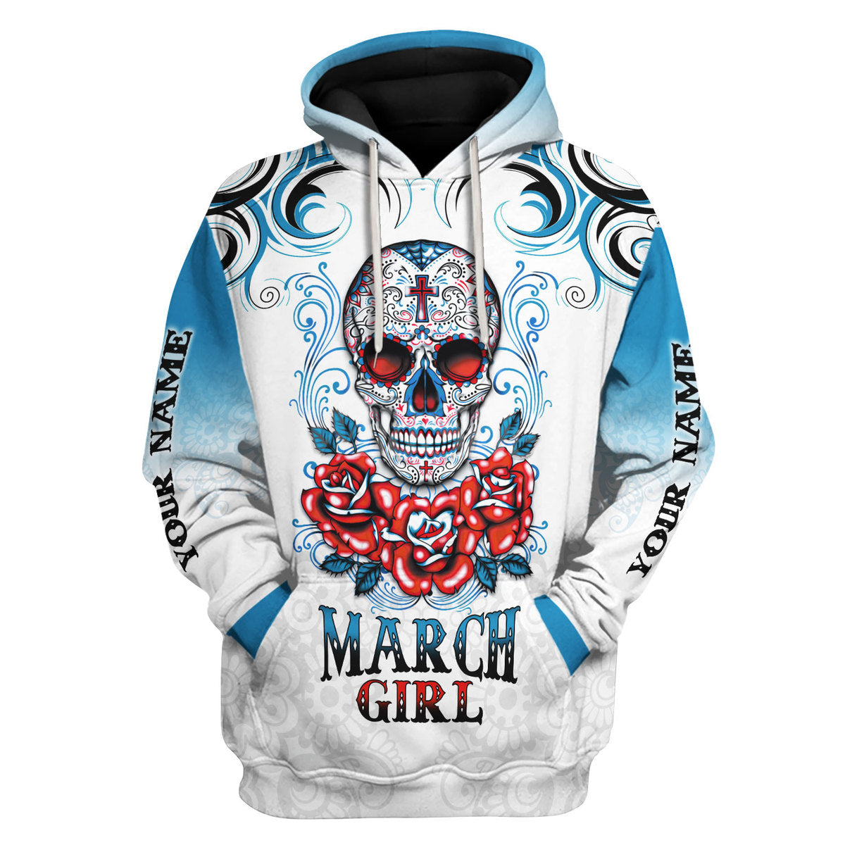 CustomsPig Personalized Hoodie March Girl All Over Printed