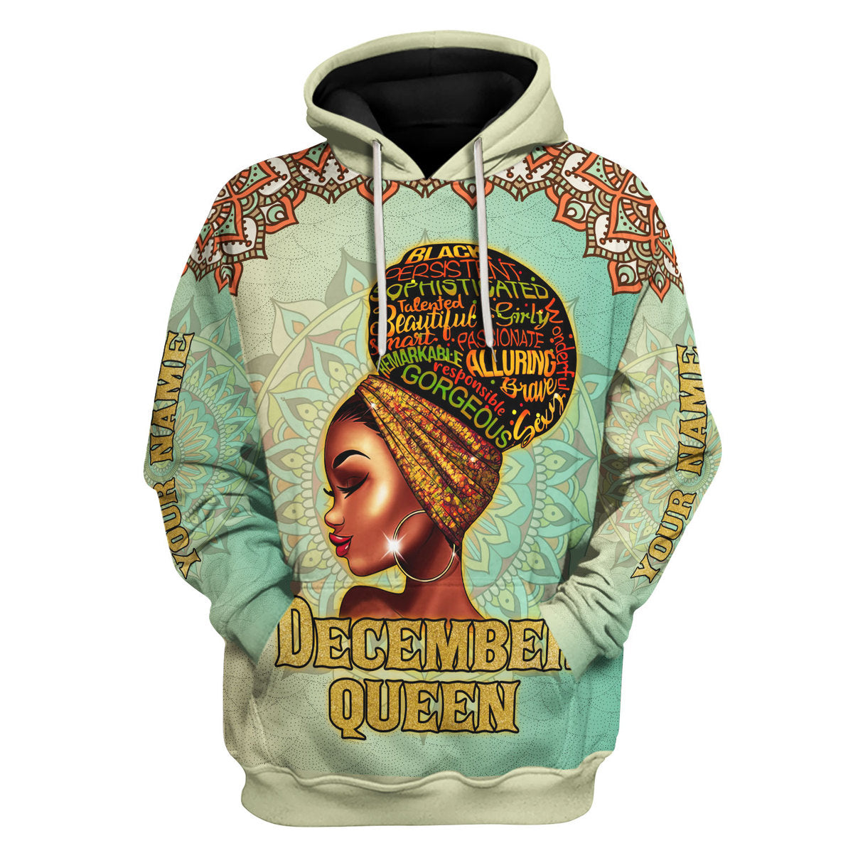 Customspig Personalized Hoodie December Girl All Over Printed