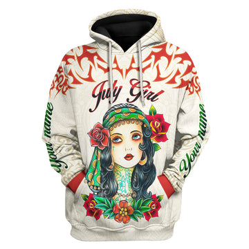 Personalized Tracksuit July Girl All Over Printed