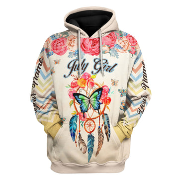 Personalized Tracksuit July Girl All Over Printed