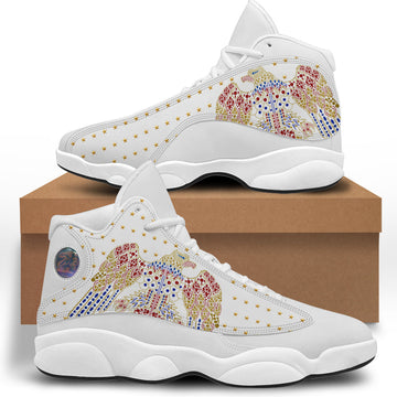Customspig Elvis Aloha Unisex AJ13 Shoes White
