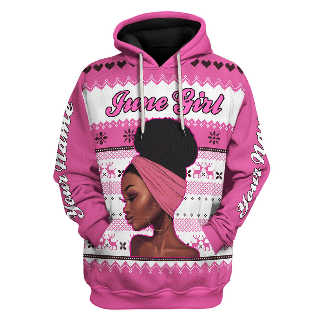 CustomsPig Personalized Hoodie June Girl All Over Printed