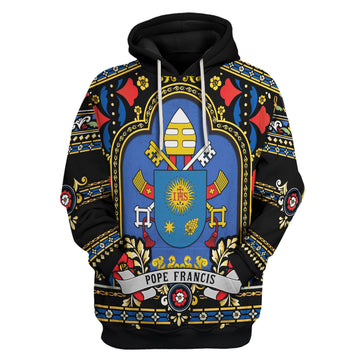 Customspig Tops Pullover Sweatshirt Pope Francis Coat Of Arms 3D Apparel
