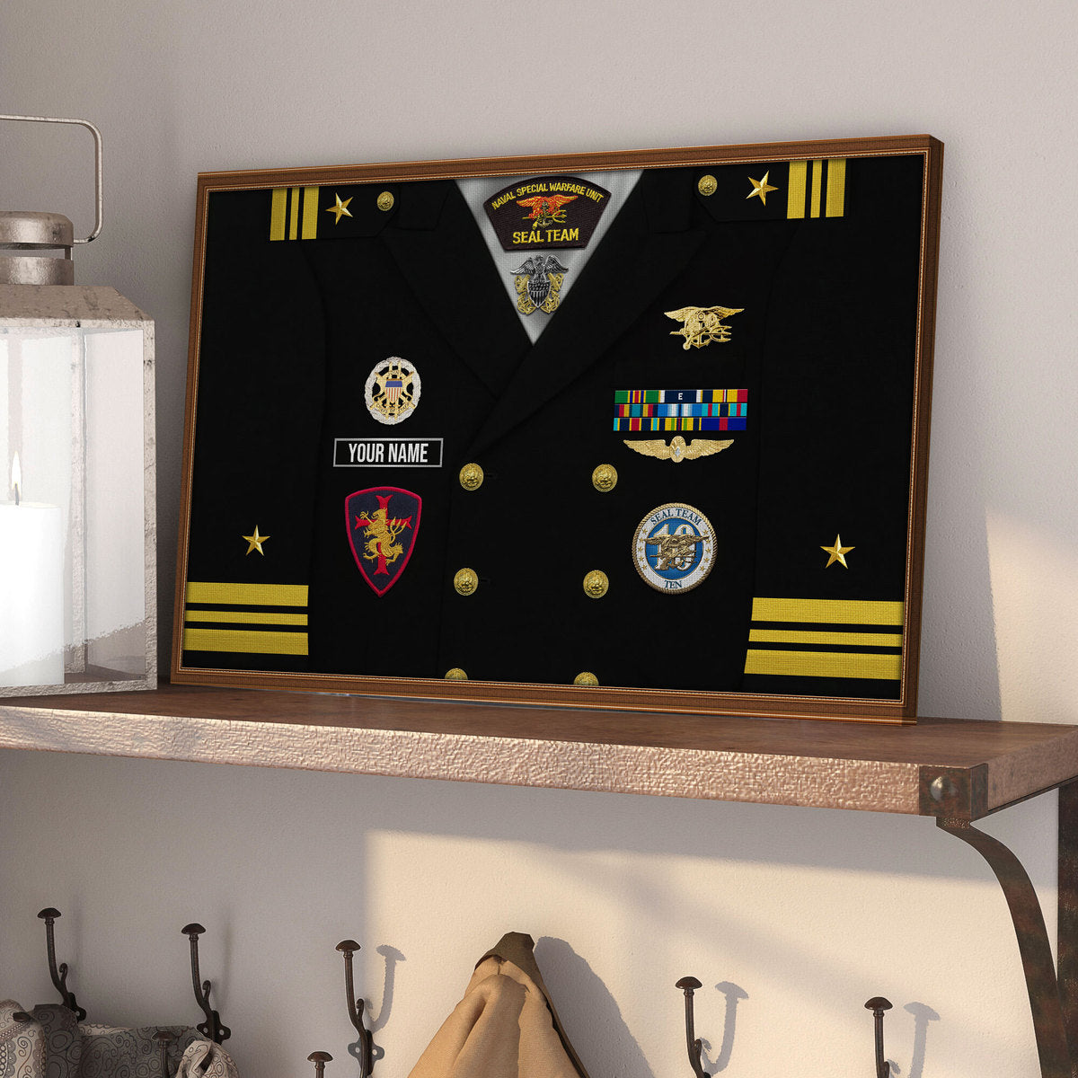 Personalized Name & Ranks U.S. Navy Seal Officer Digital File/ Poster/ Canvas