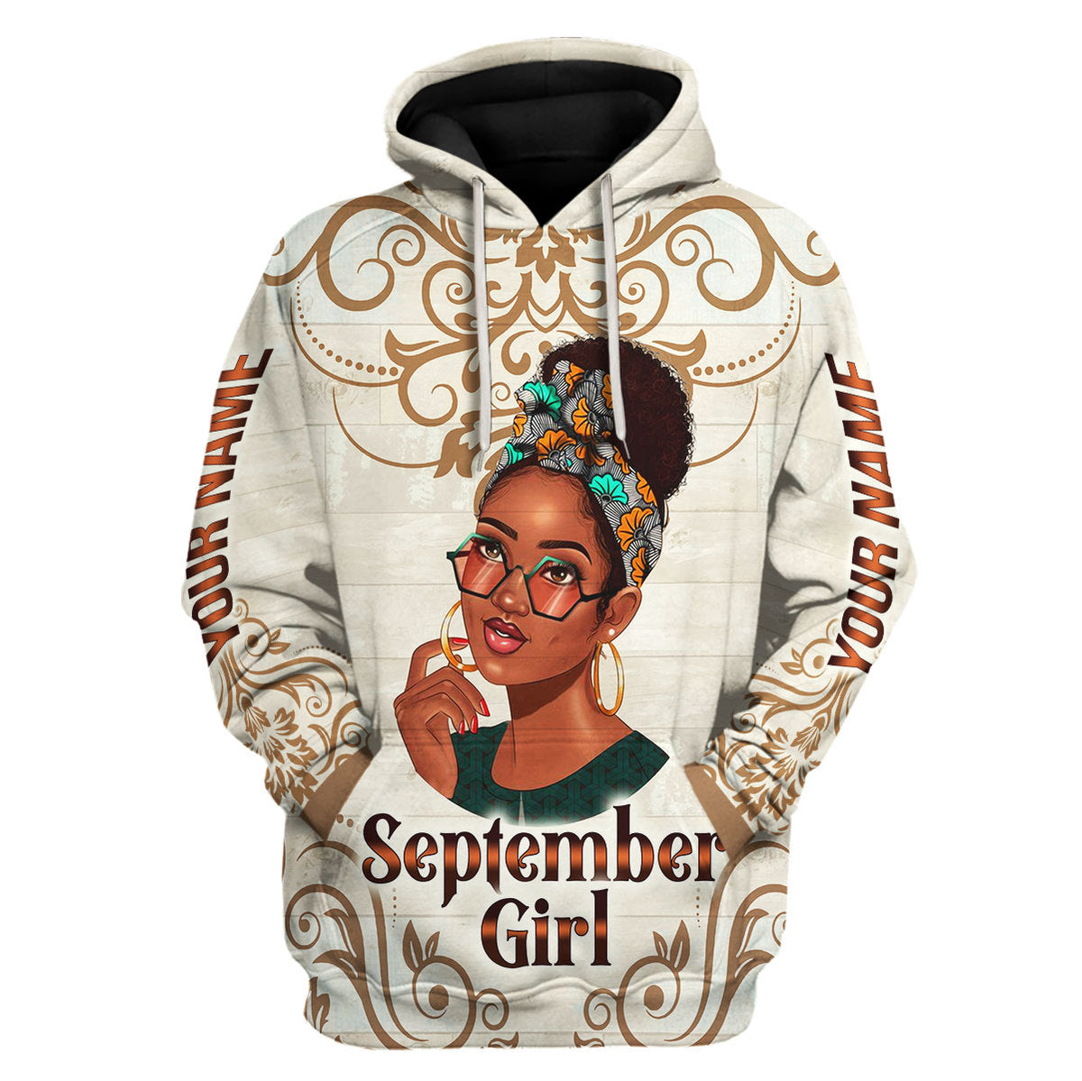 Customspig Personalized Hoodie I'm A Sweet September Girl All Over Printed