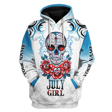 Personalized Tracksuit July Girl All Over Printed