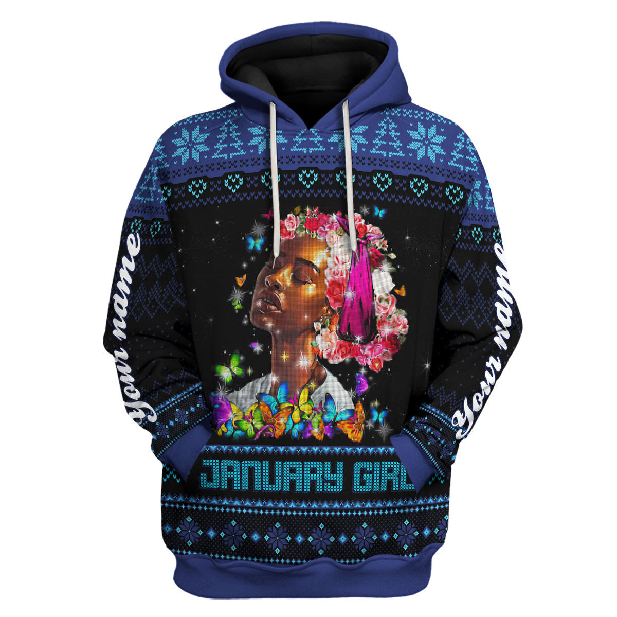 CustomsPig Personalized Hoodie January Girl I Am The Storm All Over Printed