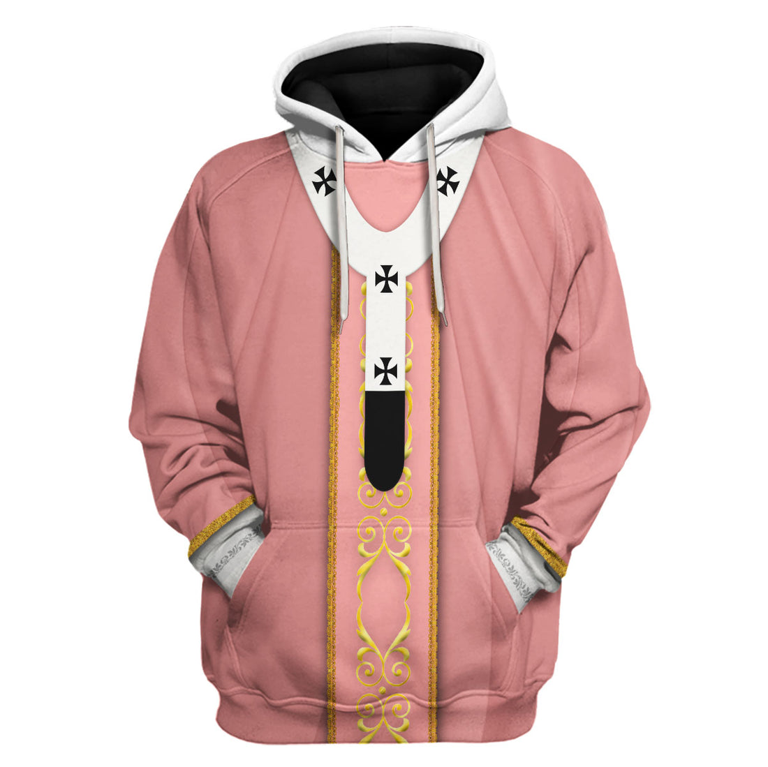 Tracksuit Tops Pullover Sweatshirt Pope Francis Rose Liturgical Vestment 3D Apparel