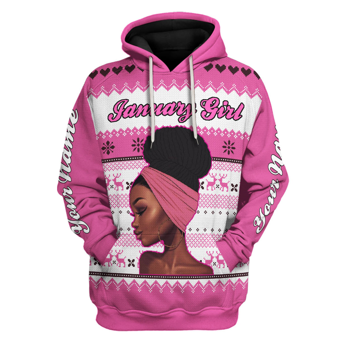 CustomsPig Personalized Tops January Girl All Over Printed