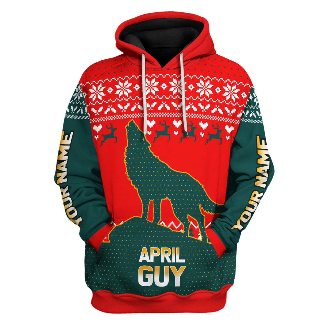 CustomsPig Personalized Hoodie April Guy All Over Printed