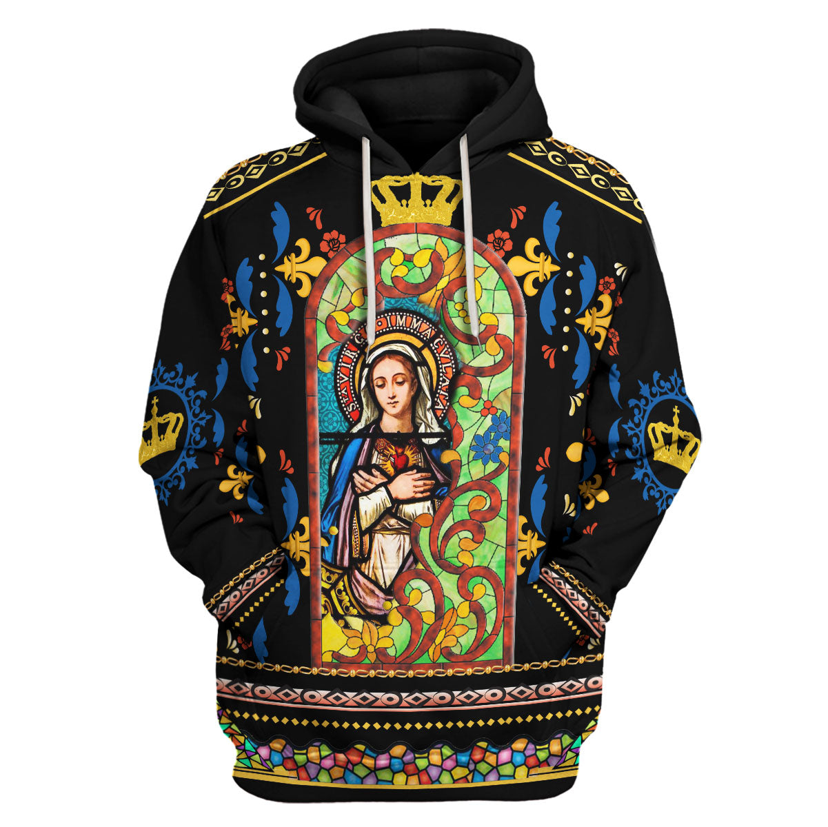 Tracksuit Tops Pullover Sweatshirt Mary Stained Glass 3D Apparel