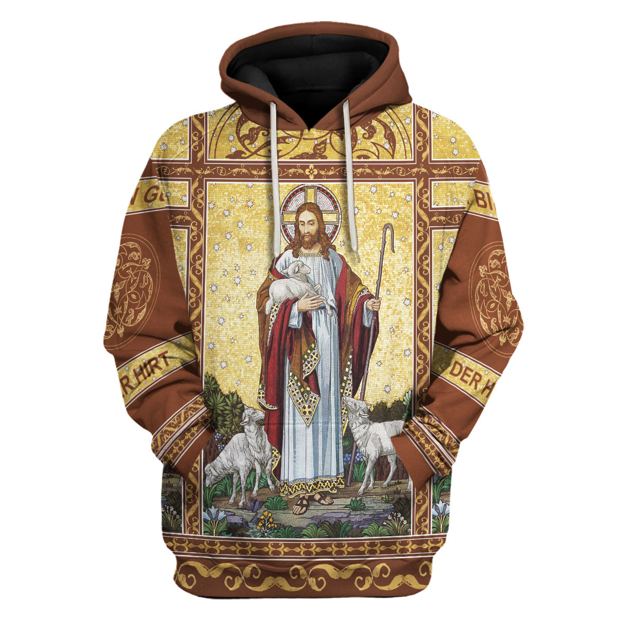 Customspig Tops Pullover Sweatshirt Jesus Christ The Good Shepherd 3D Apparel