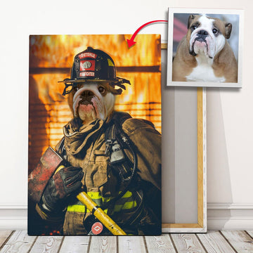 Customized Pet Canvas - The Firefighter