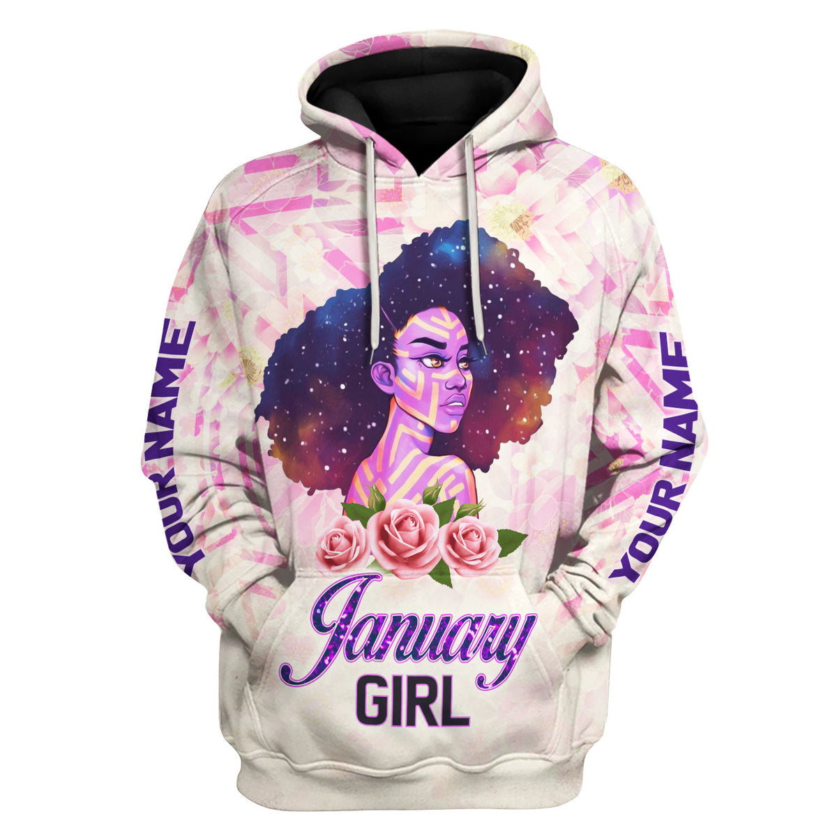 CustomsPig Personalized Tops January Girl All Over Printed
