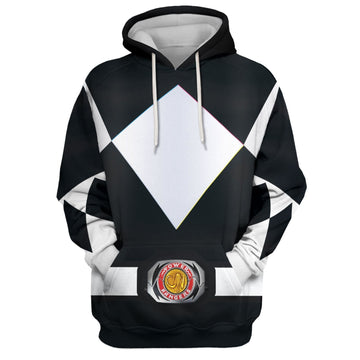 Black Ranger Mmpr Hoodie / S Qm44