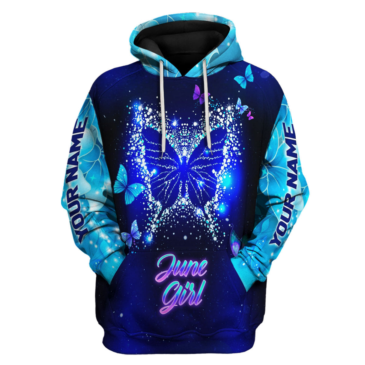 CustomsPig Personalized Hoodie June Girl All Over Printed