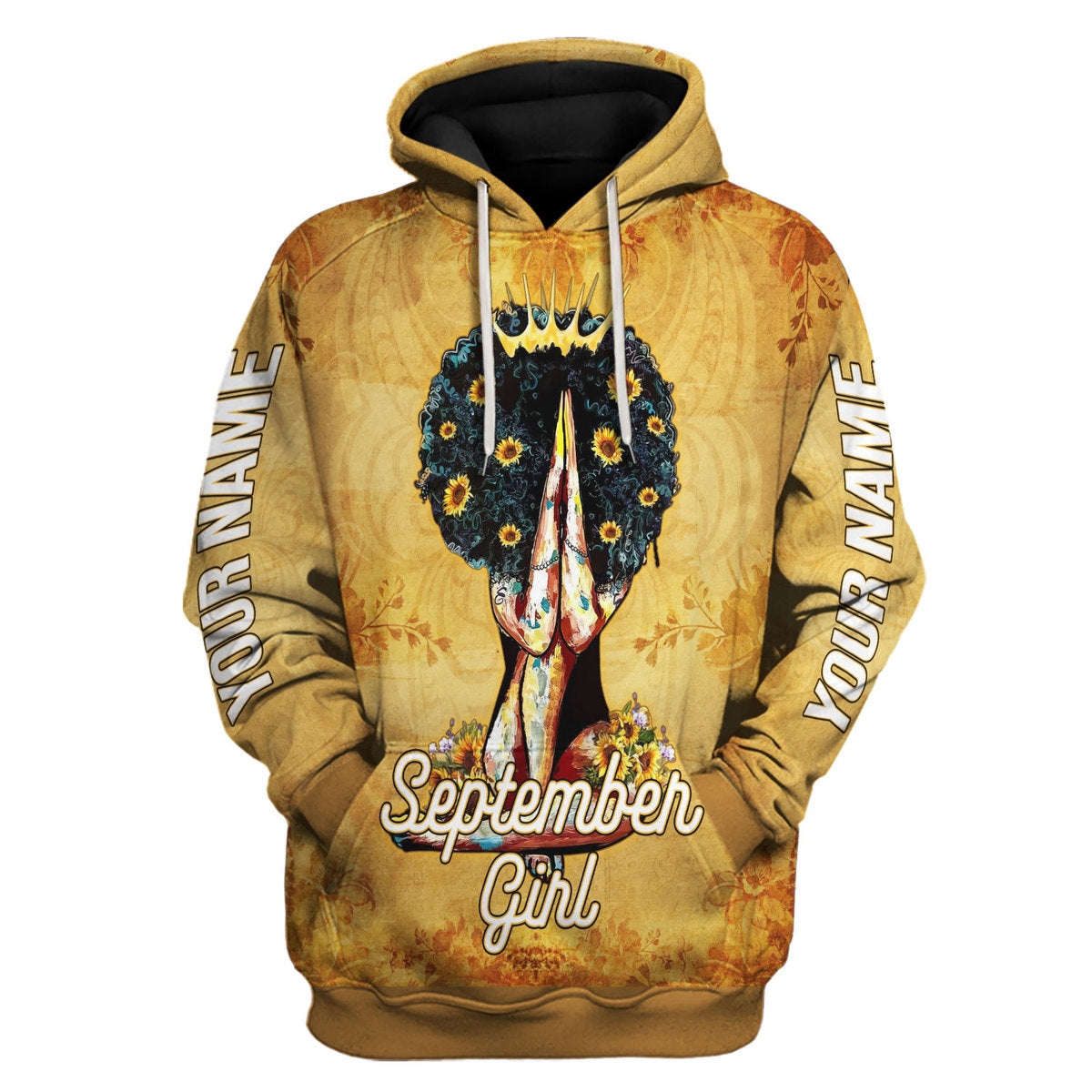 Customspig Personalized Hoodie September Girl All Over Printed