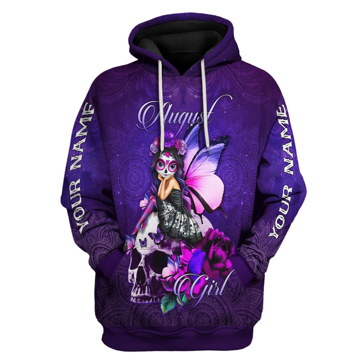 CustomsPig Personalized Hoodie August Girl All Over Printed