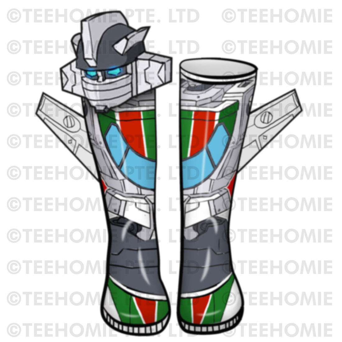 Personalized Square Canvas Digital Wall Art Wheeljack Boots Style
