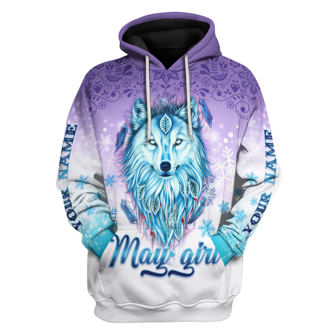 CustomsPig Personalized Hoodie I'm A May Queen All Over Printed