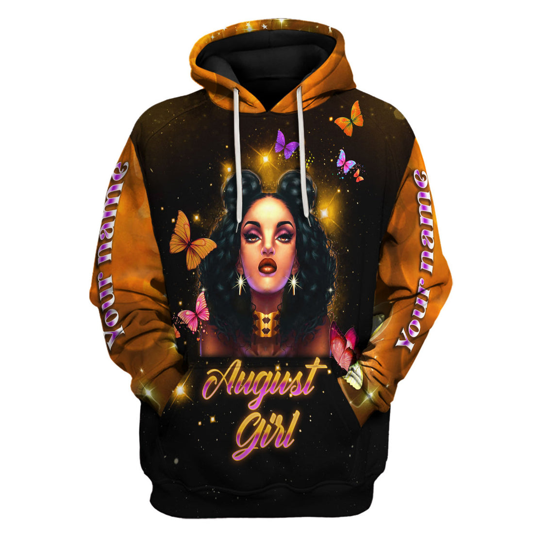 CustomsPig Personalized Hoodie I Am An August Girl All Over Printed