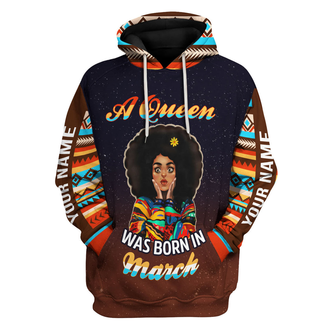 CustomsPig Personalized Hoodie March Girl All Over Printed