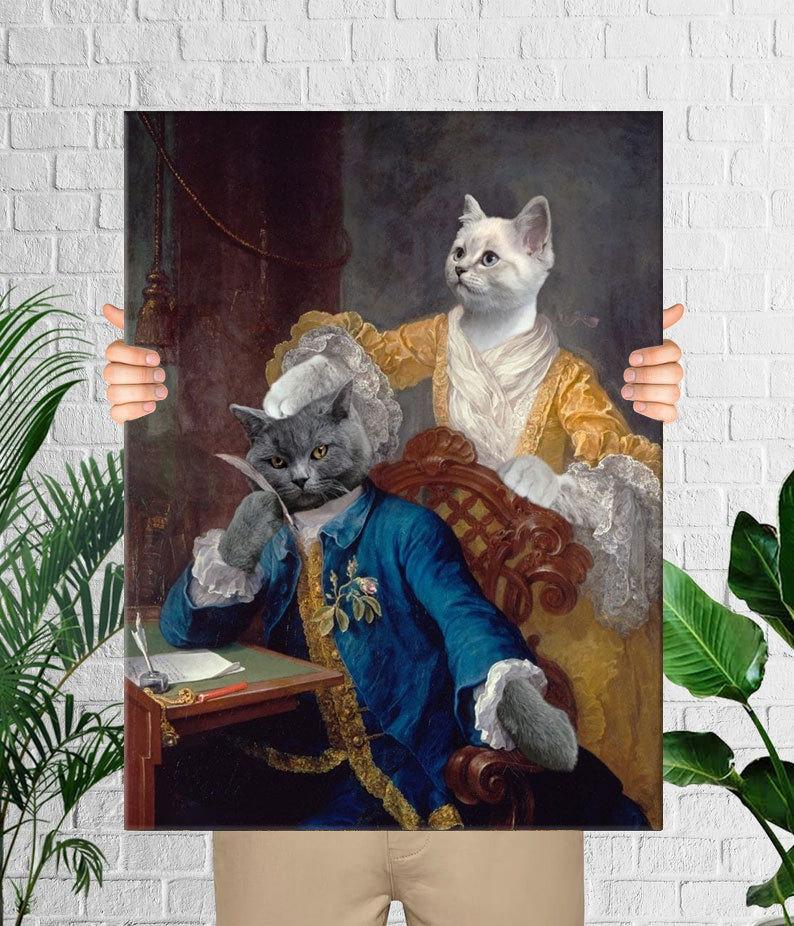 Two Pets Portrait Royal - Custom Pet Canvas