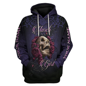 Personalized Tracksuit I'm A March Girl All Over Printed