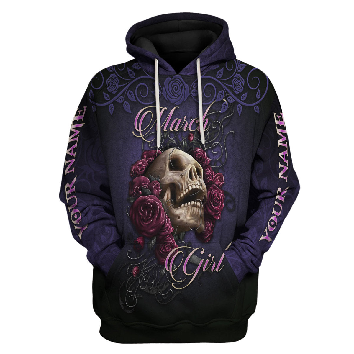 CustomsPig Personalized Tops I'm A March Girl All Over Printed