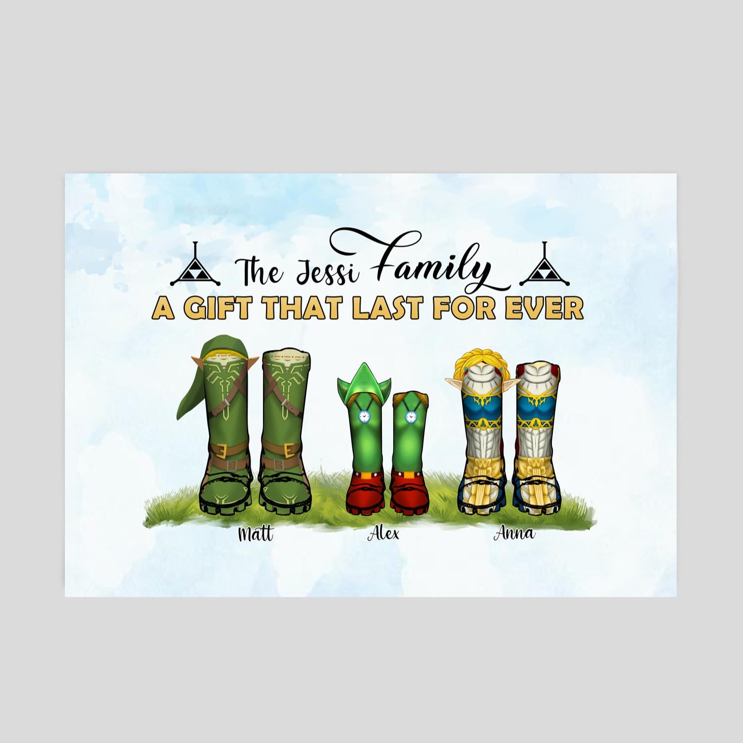 Customized Canvas Poster Wall Art Boots Family Trees