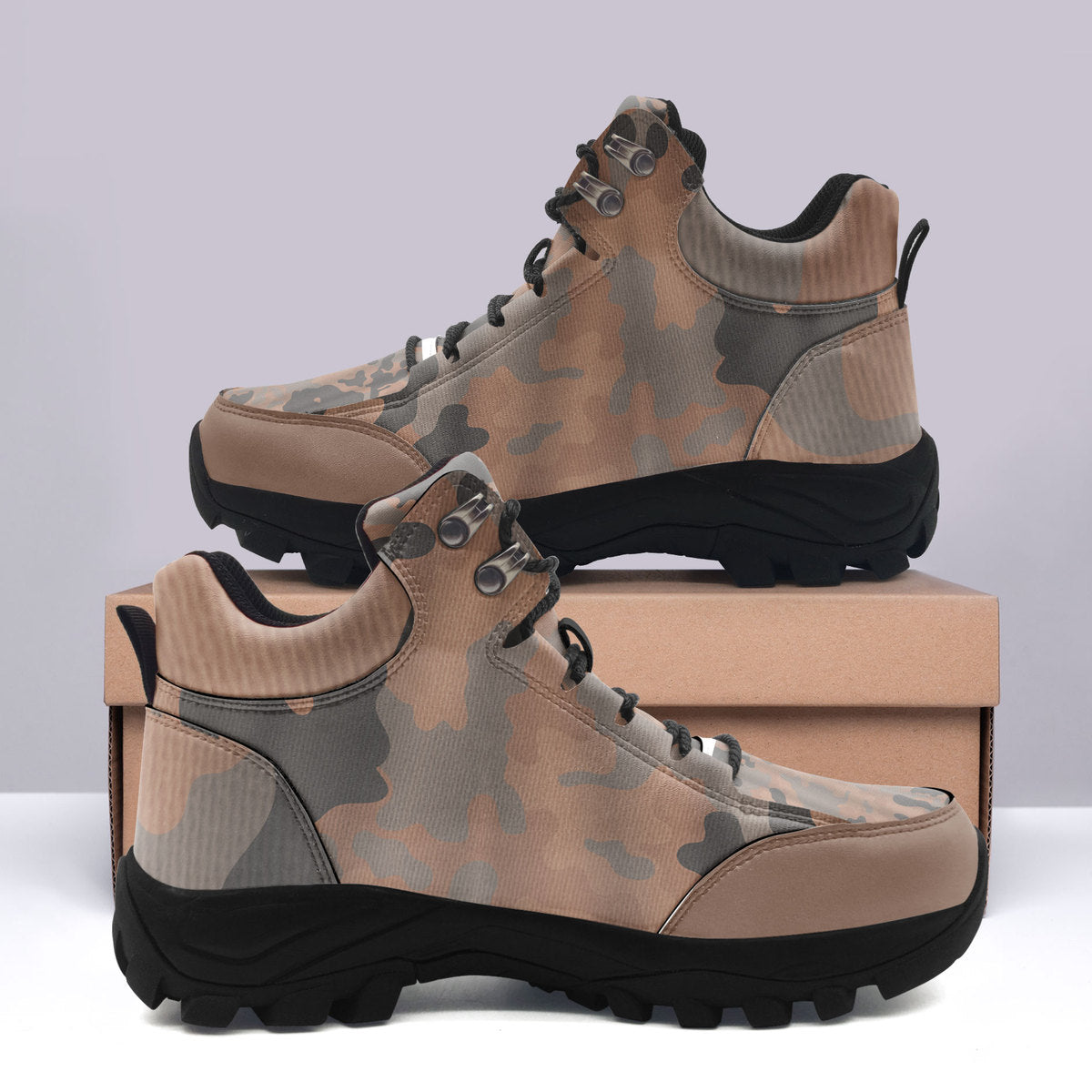 CustomsPig Eichenlaubmuster (Oak leaf A) Worldwar II German Camo Pattern Hiking Shoes