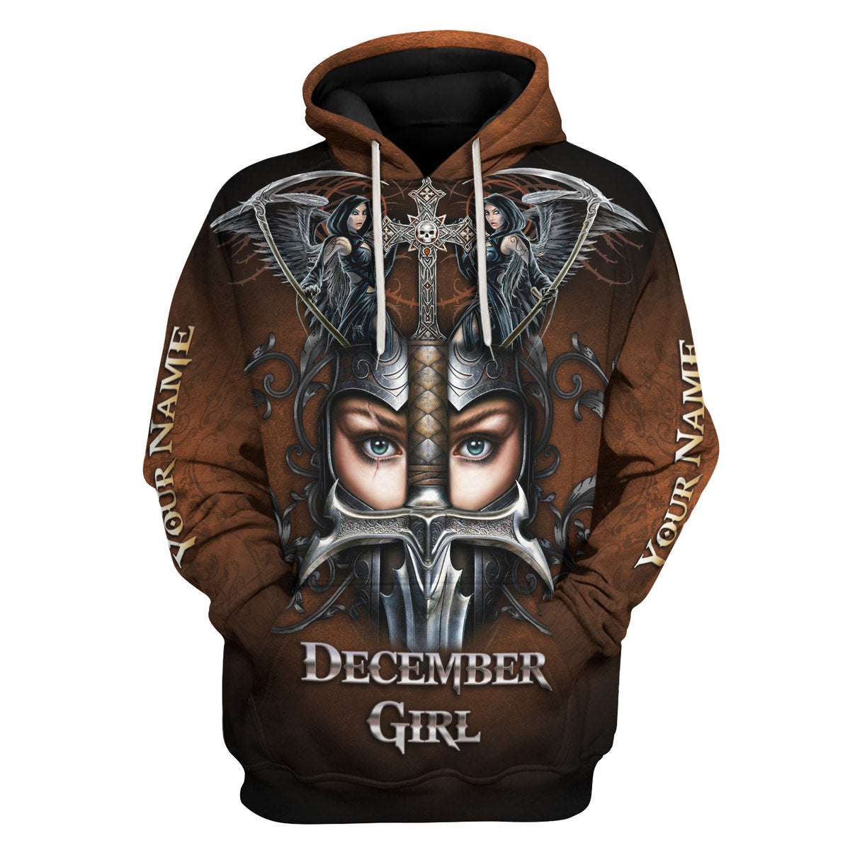 CustomsPig Personalized Hoodie December Girl All Over Printed