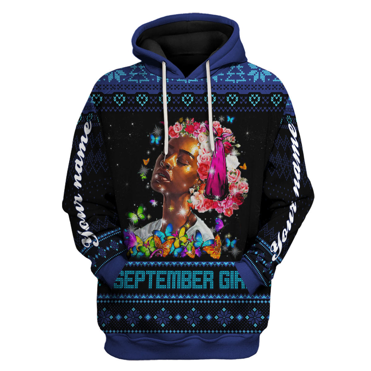 CustomsPig Personalized Hoodie September Girl I Am The Storm All Over Printed