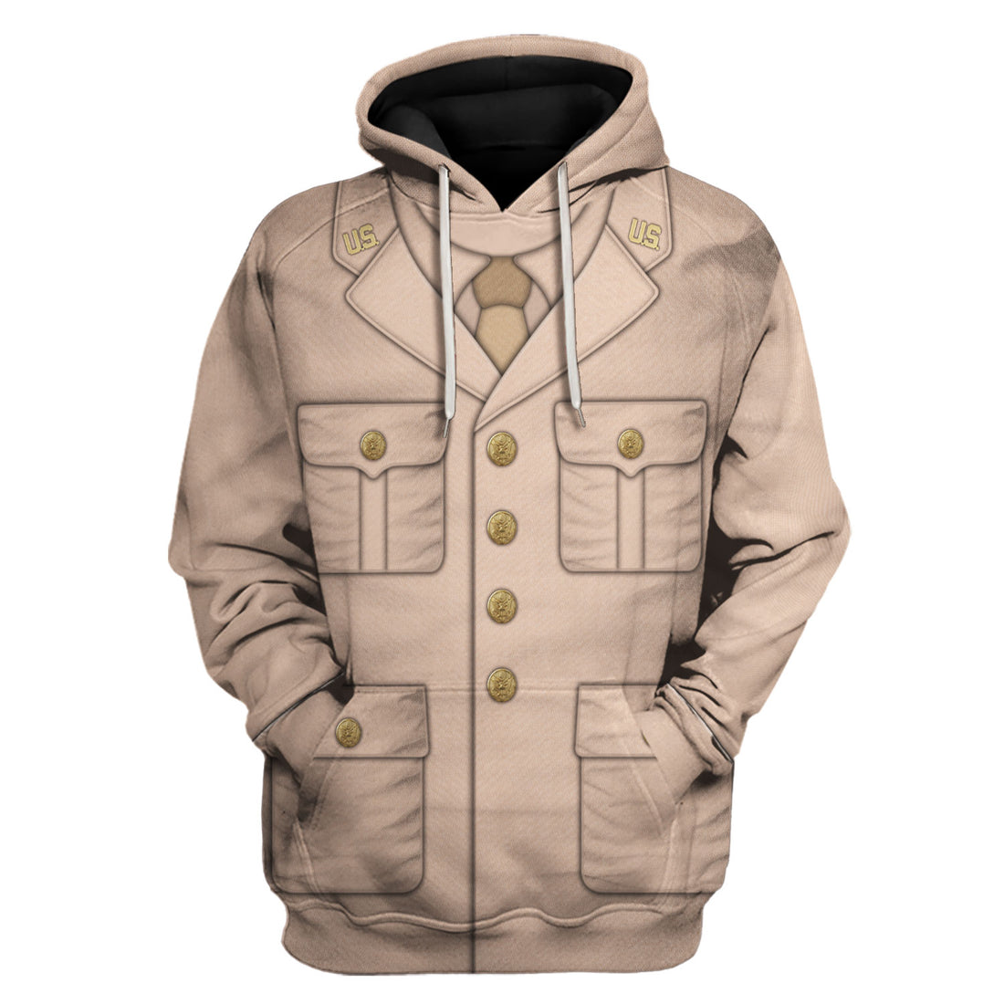 American Summer Uniform- Officer-Tan Visor Cap Hoodie Pullover Sweatshirt Tracksuit