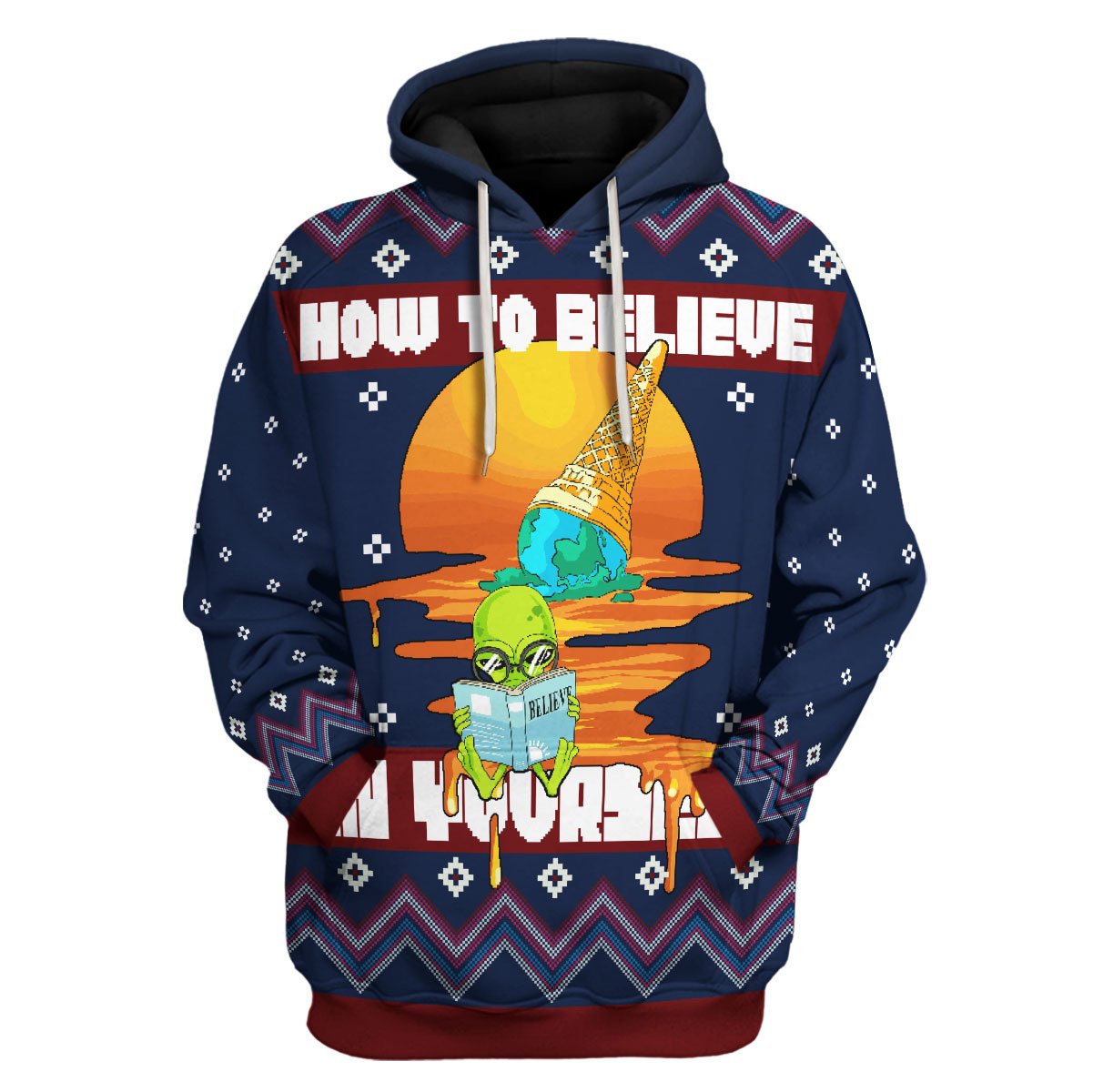 HumansBold Unisex Hoodie How to Believe In Yourself 3D Apparel