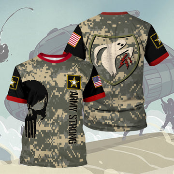 Customspig T-shirt US Army Jobs With Benefits Near Me Vintage Ghost Army WW2 Allied Unit 3D Apparel