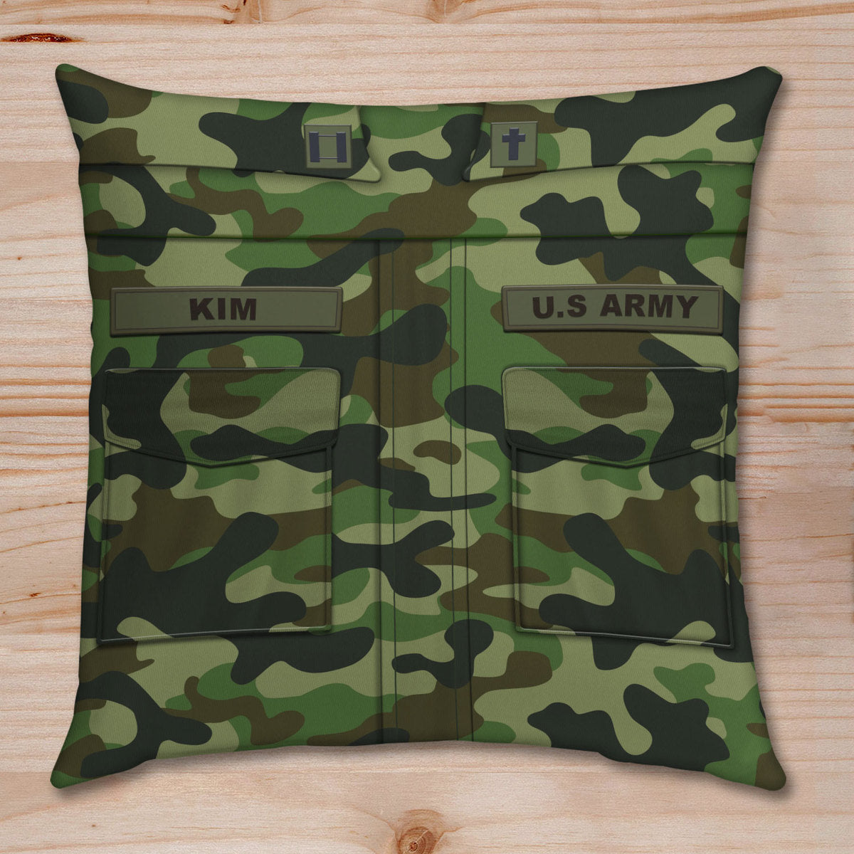 Customized US Army Pillow Cover