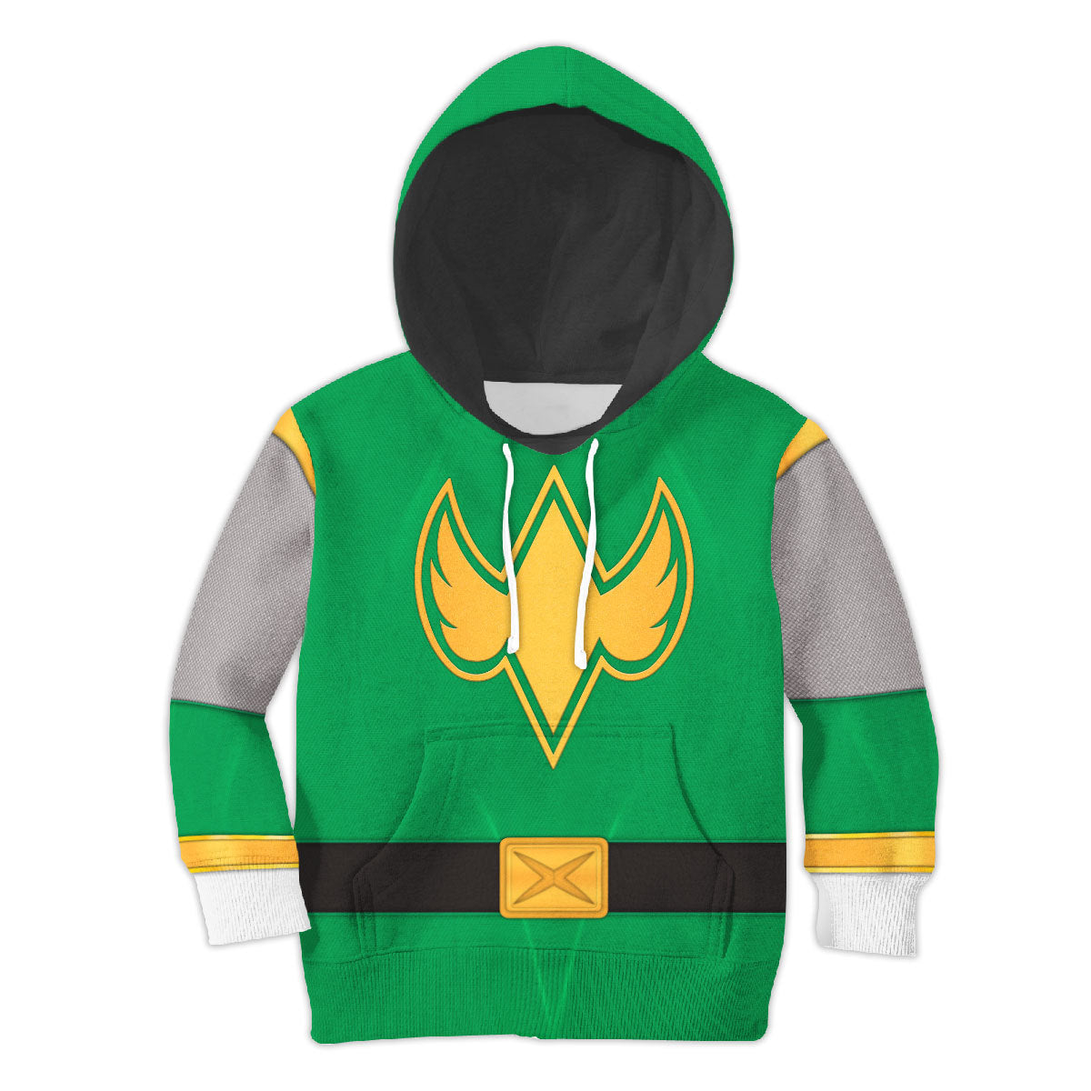 CustomsPig Power Rangers Ninja Storm Green Ranger Costumes Hoodie Sweatshirt T-shirt Kid Tops
