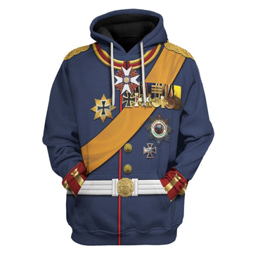 General Paul Von Hindenburg (1847-1934) Fleece Hoodie / S Qm607
