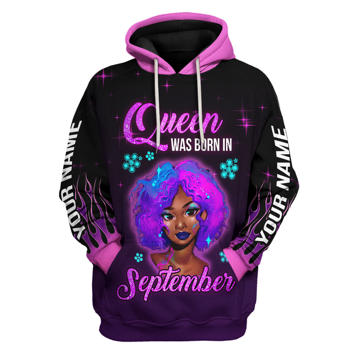 CustomsPig Personalized Tops Queen Was Born In September All Over Printed